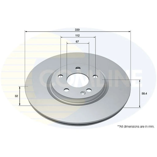 Comline Front Brake Discs ADC2817V