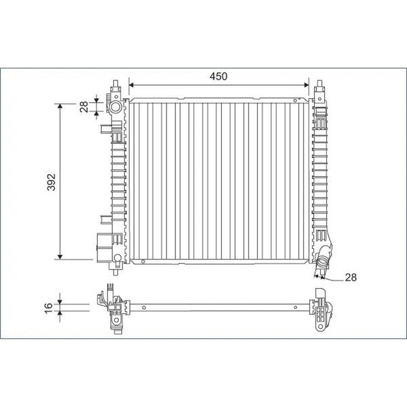 Valeo Engine Radiator 701169