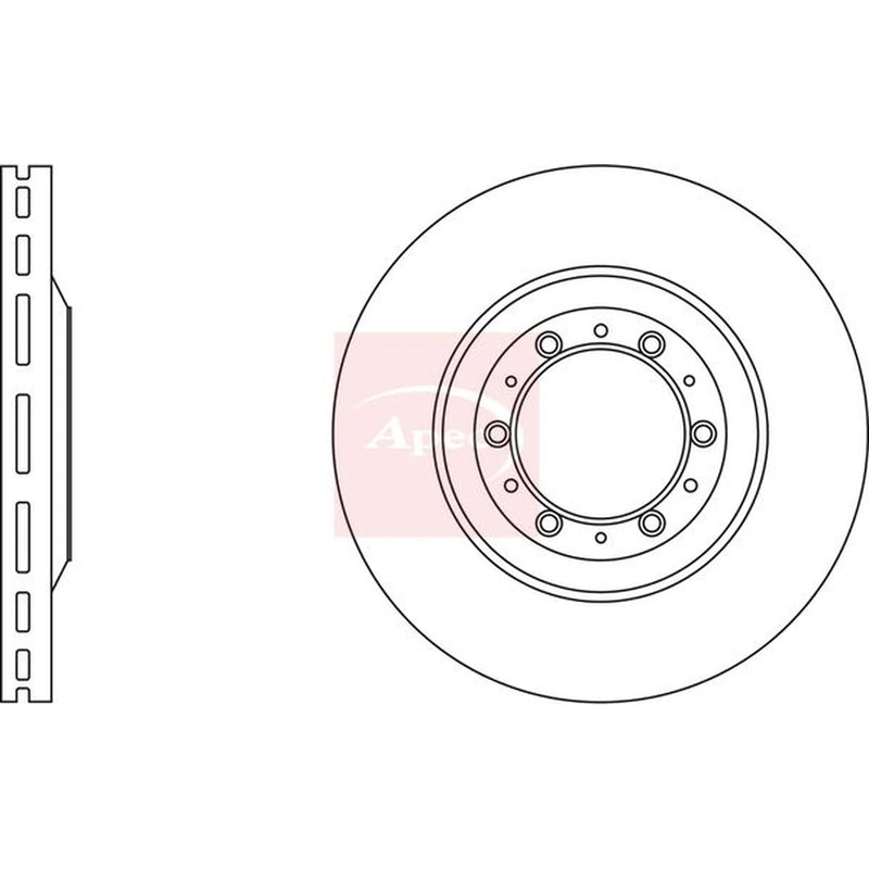 Apec 2 x Vented Front Brake Discs DSK4185