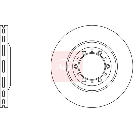 Apec 2 x Vented Front Brake Discs DSK4185