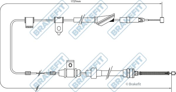 Apec Handbrake Cable Left Rear fits Rover 200 II 1995-2000