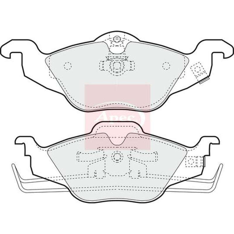 Apec Front Brake Pad Set PAD1022