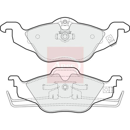 Apec Front Brake Pad Set PAD1022