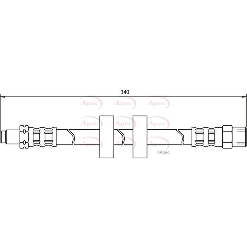 Apec Brake Hydraulic Hose Line Front HOS3051