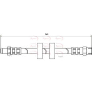Apec Brake Hydraulic Hose Line Front HOS3051