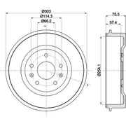 Mintex Brake Drum Assembly Rear MBD332