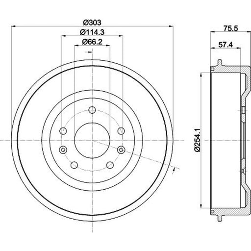 Mintex Brake Drum Assembly Rear MBD332