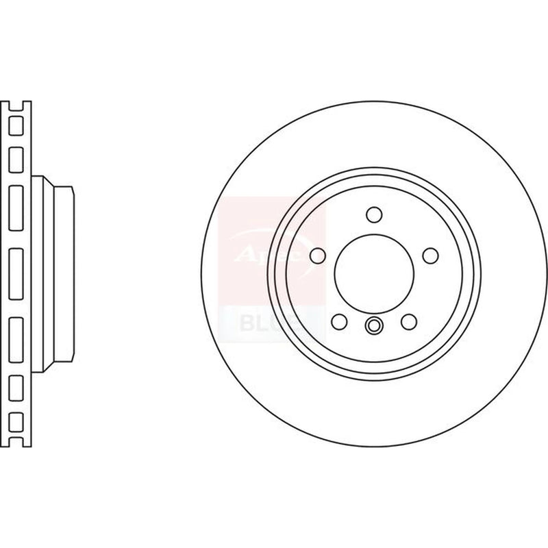 Apec 2 x Vented Front Brake Discs SDK6487