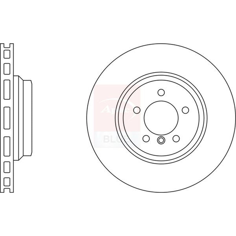Apec 2 x Vented Front Brake Discs SDK6487