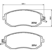 Brembo 4 x Front Brake Pad Set P78021