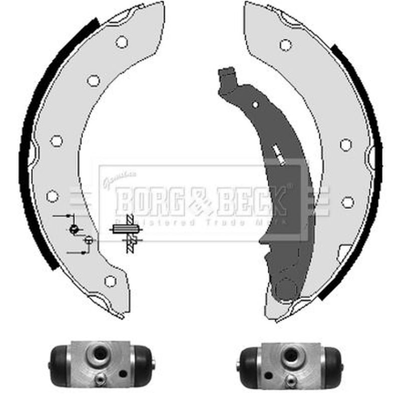 Borg & Beck Brake Shoe Set Axle Kit BBS1076K