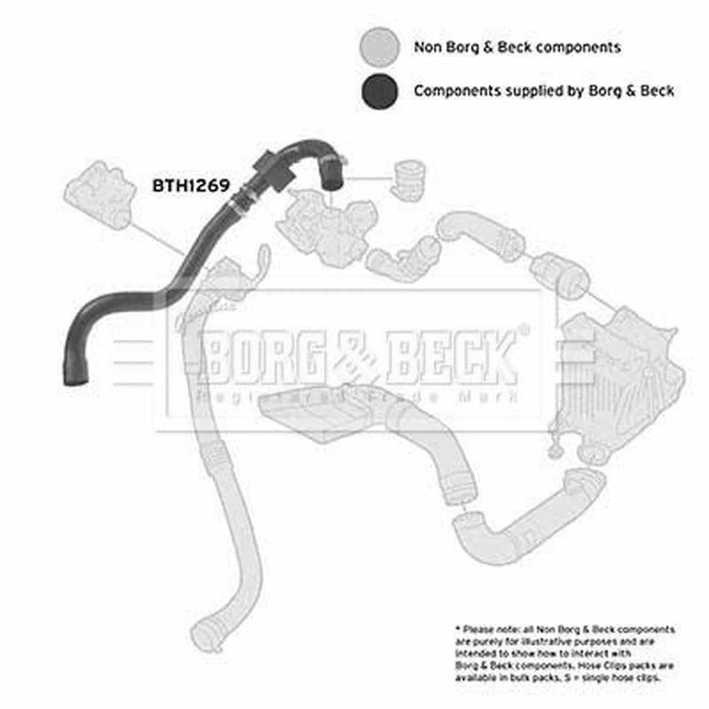 Borg & Beck Intercooler Turbo Charge Air Hose BTH1269