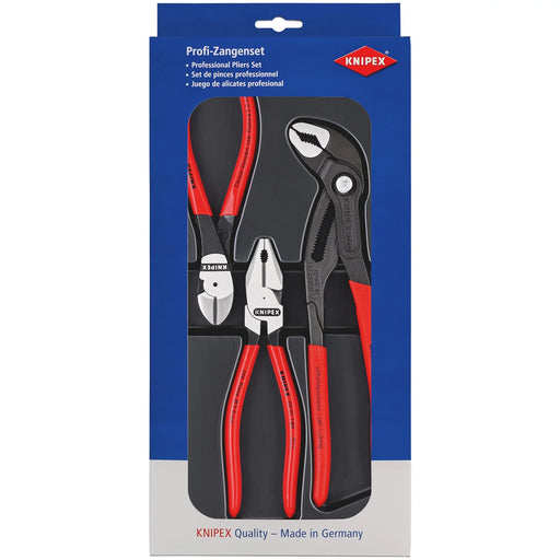 KNIPEX Power Set 00 20 10 with 3 Pliers, 170x370x40mm