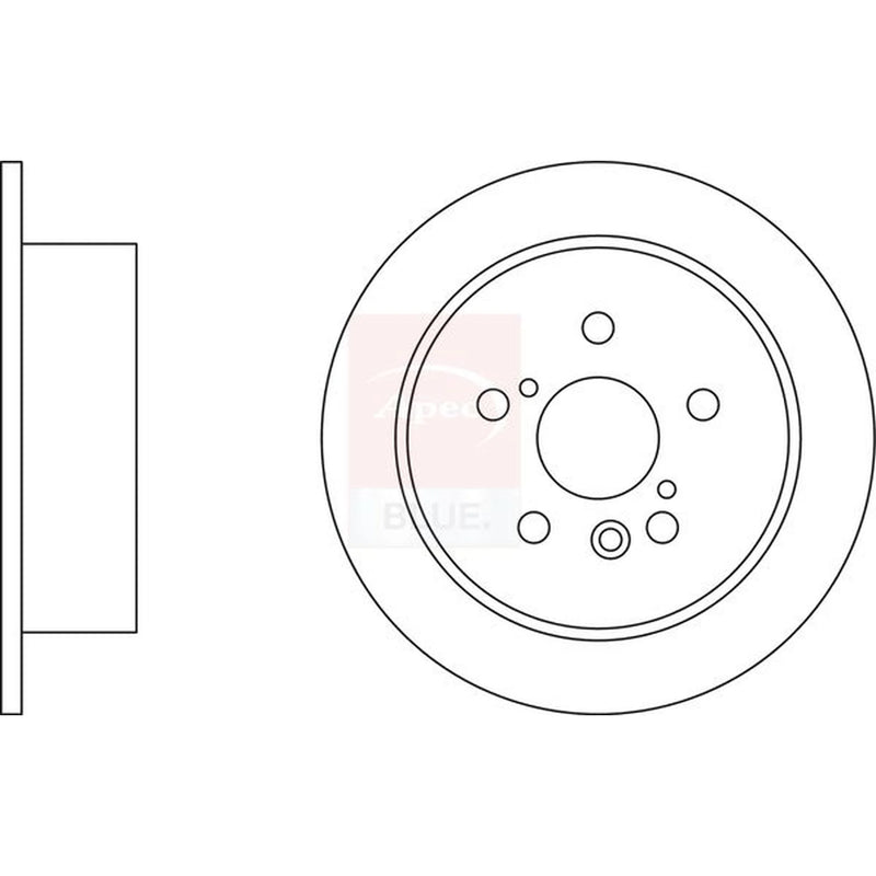 Apec 2 x Solid Rear Brake Discs SDK6540