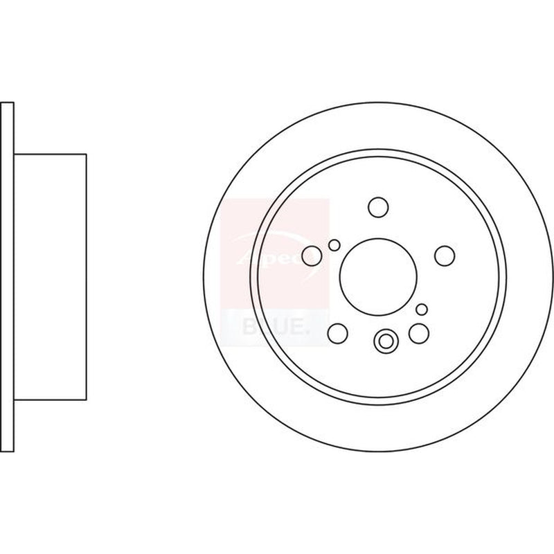 Apec 2 x Solid Rear Brake Discs SDK6540