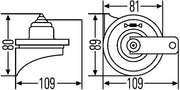 Hella 3FG 940 800-817 Trumpet Horn