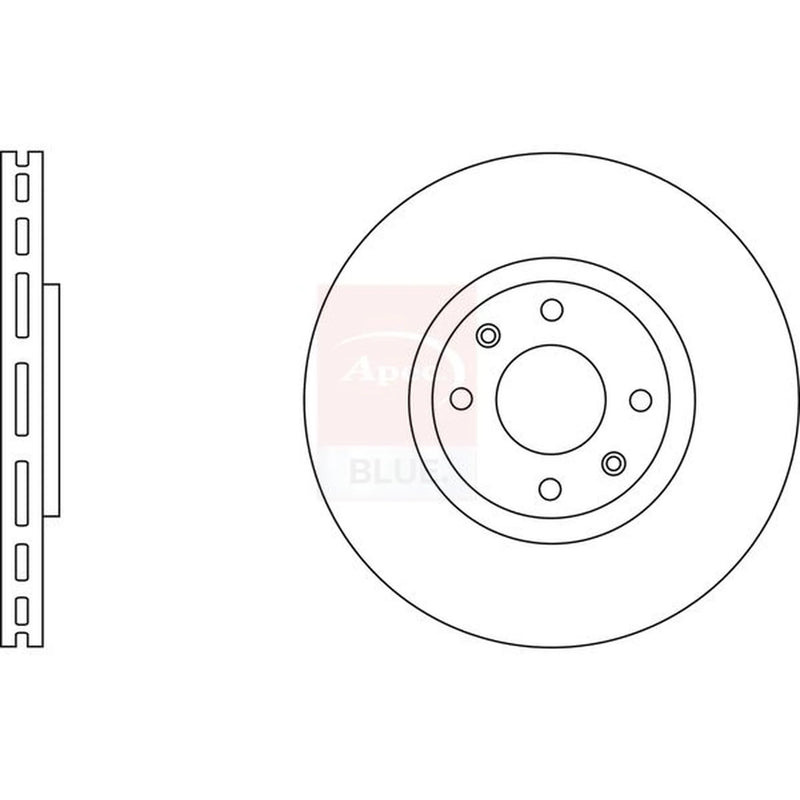 Apec 2 x Vented Front Brake Discs SDK6534