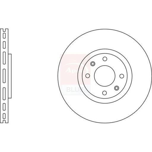 Apec 2 x Vented Front Brake Discs SDK6534