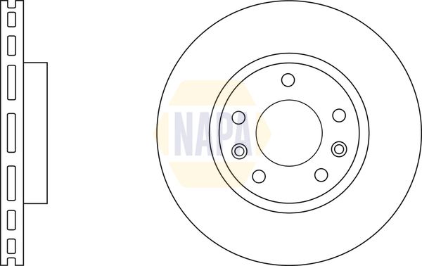 NAPA Front Brake Vented Discs & Pads fits NISSAN
