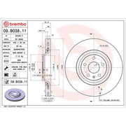 Brembo 2 x Internally Vented Front Brake Discs 09.B038.11
