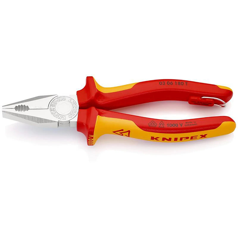 KNIPEX Combination Pliers 180mm, Model 03 06 180 T BK