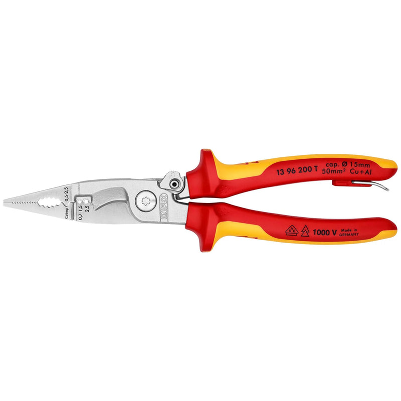 KNIPEX Pliers for Electrical Installation 200mm 13 96 200 T BK