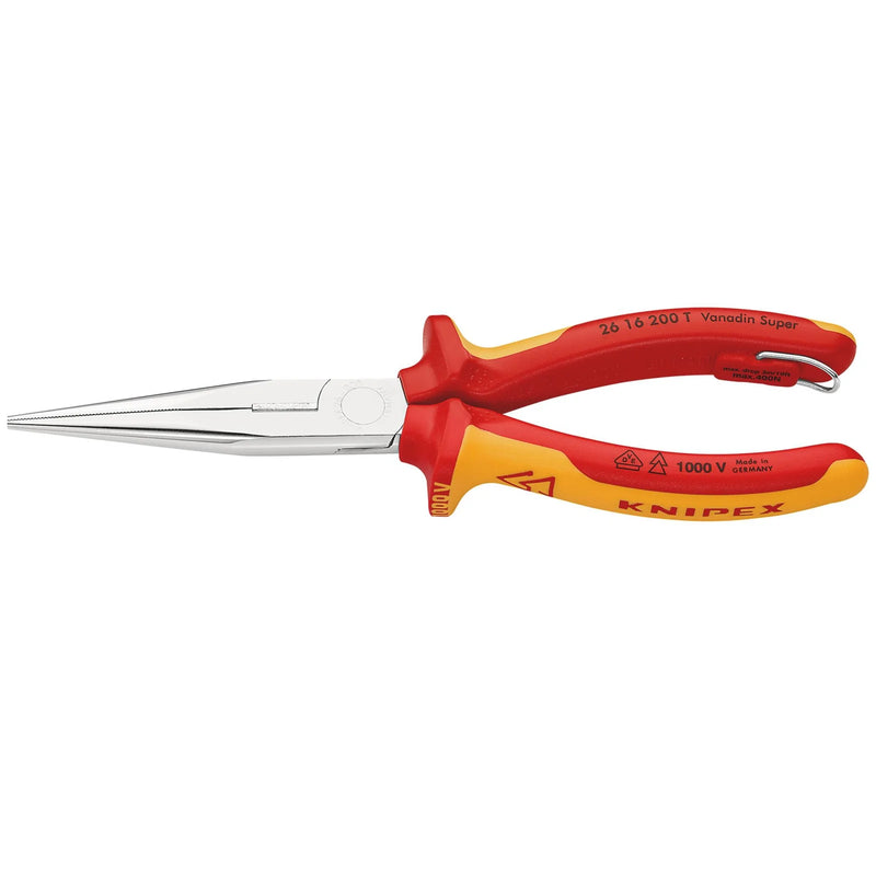 KNIPEX Snipe Nose Side Cutting Pliers 200mm 26 16 200 T BK