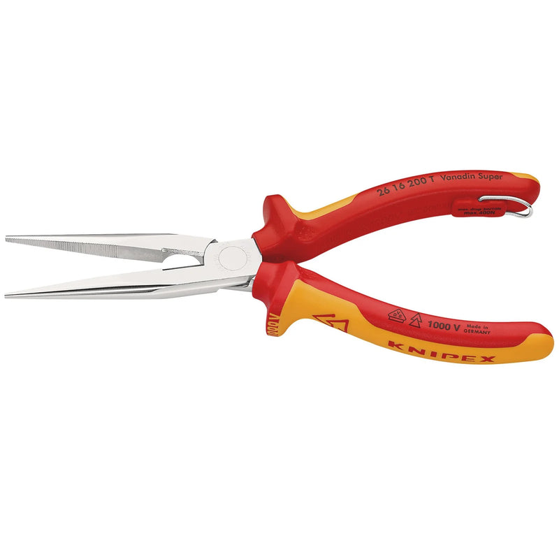 KNIPEX Snipe Nose Side Cutting Pliers 200mm 26 16 200 T BK
