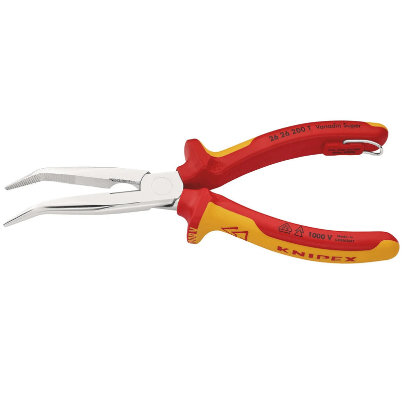 KNIPEX Snipe Nose Side Cutting Pliers 200mm 26 26 200 T BK