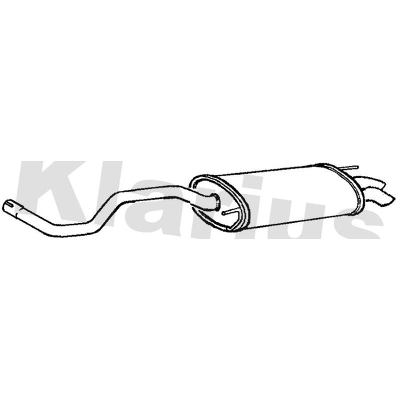 Klarius Box With Tail Pipe Rear VW564G
