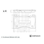 Blue Print Front Brake Pad Set ADBP420229