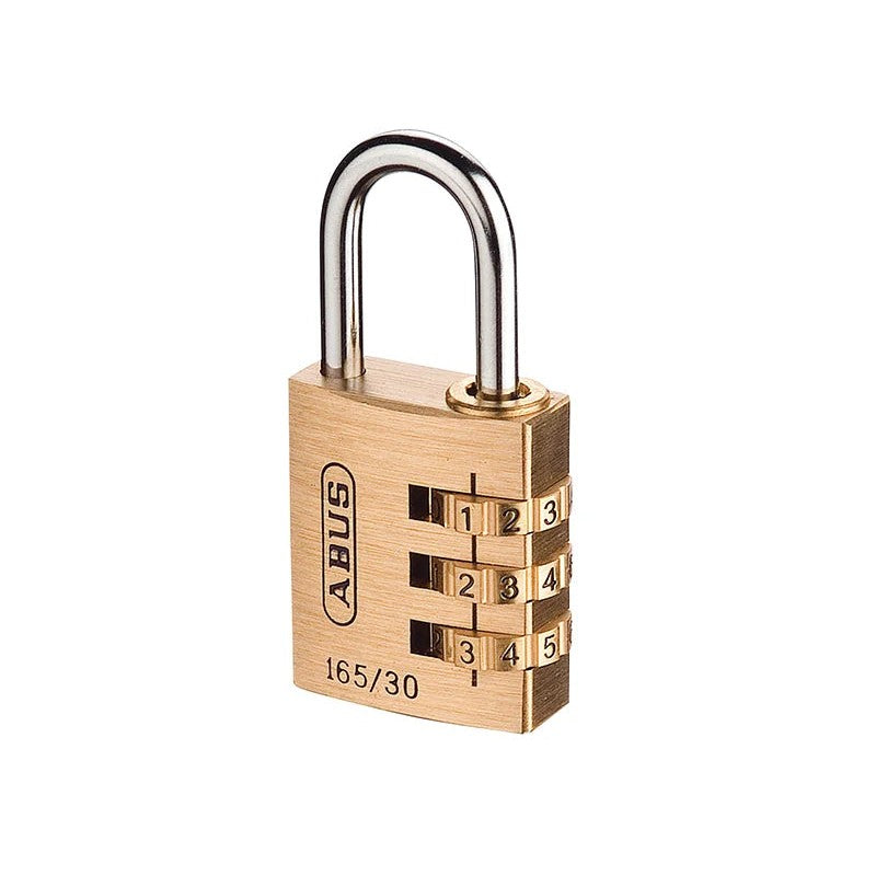 ABUS Mechanical 165/30 30mm Solid Brass Body Combination Padlock (3-Digit)