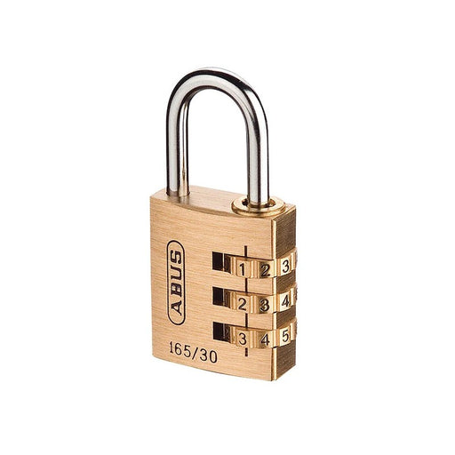 ABUS Mechanical 165/30 30mm Solid Brass Body Combination Padlock (3-Digit)