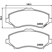 Mintex Front Brake Pad Set MDB3000