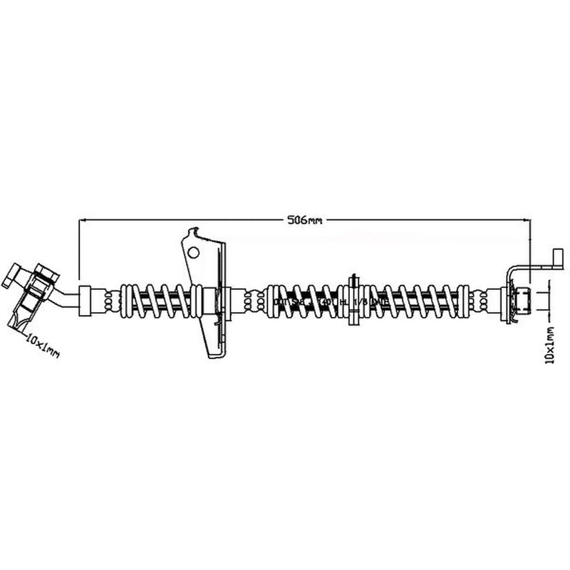 Juratek Brake Hydraulic Hose Line Front JBH1298R