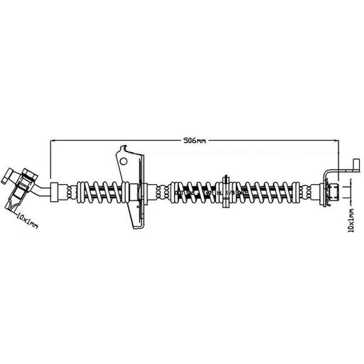 Juratek Brake Hydraulic Hose Line Front JBH1298R