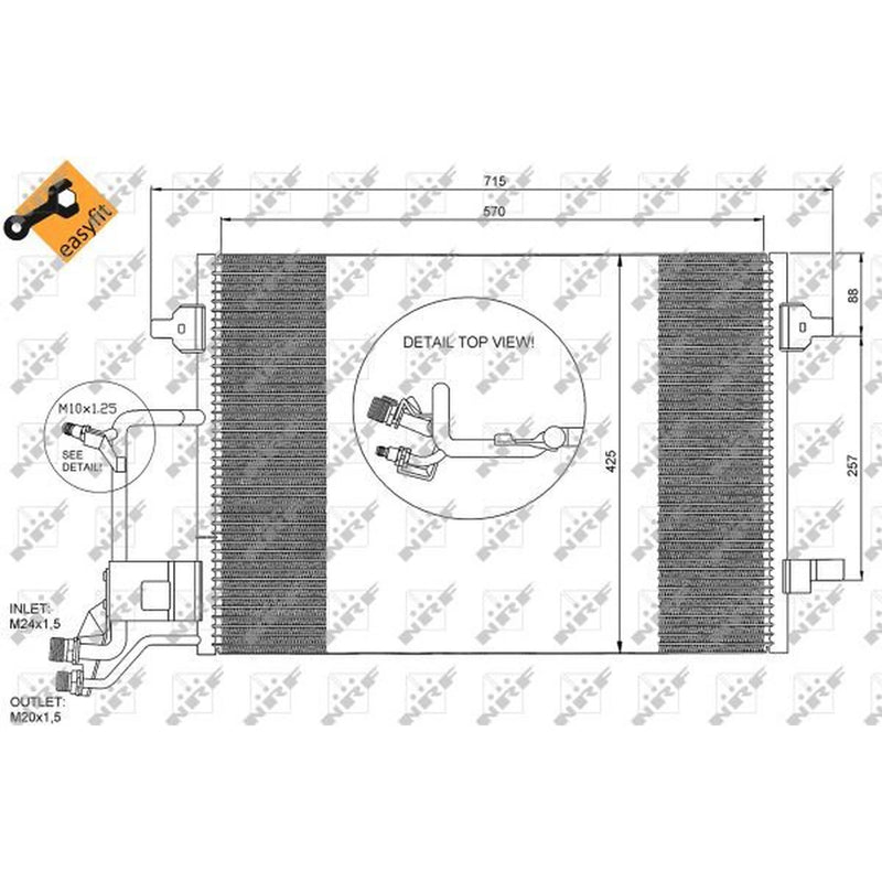 NRF Air Conditioning Condenser 35291