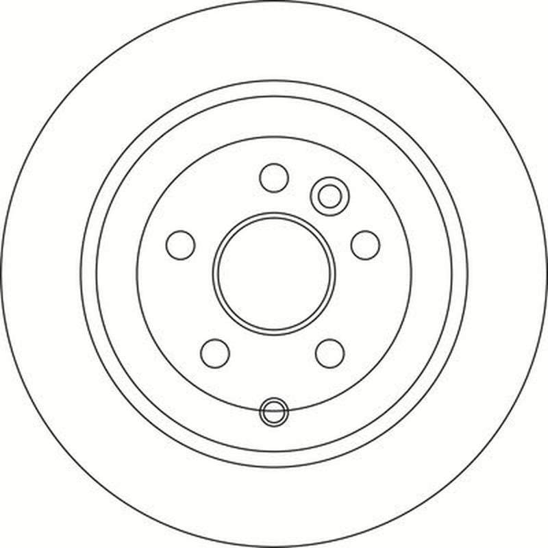 Abtex 2 x Solid Rear Brake Discs BD1434S