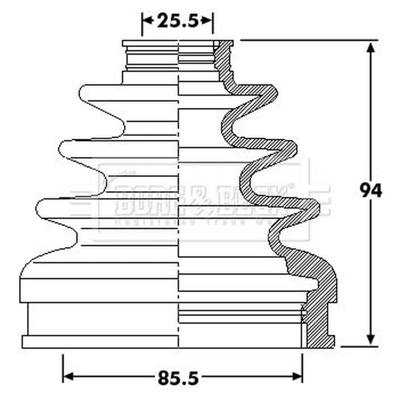 Borg & Beck Drive Shaft Bellow Kit Front Left BCB6219