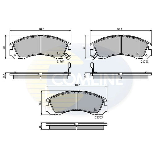 Comline 4 x Front Brake Pad Set CBP3234