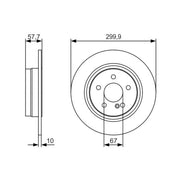 Bosch 2 x Solid Brake Discs 0 986 479 S92