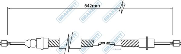 Apec Handbrake Cable Right Rear fits Peugeot 406 1995-2004