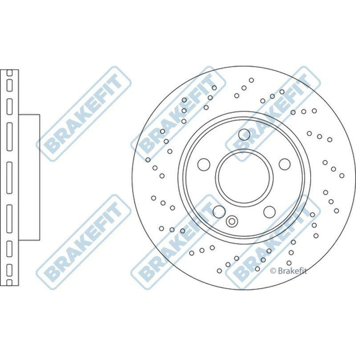 Apec Brake Disc Front Fits Mercedes A Class B Cla Gla Non Drilled Vers Apec  - Town Parts