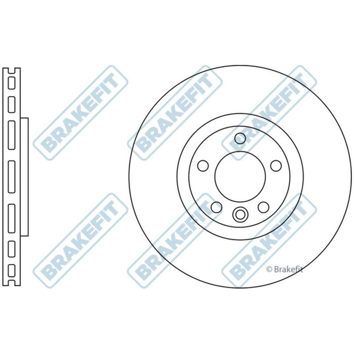 Apec Brake Disc Front Fits Jaguar/Daimler E Pace Land Rover Discovery Apec  - Town Parts