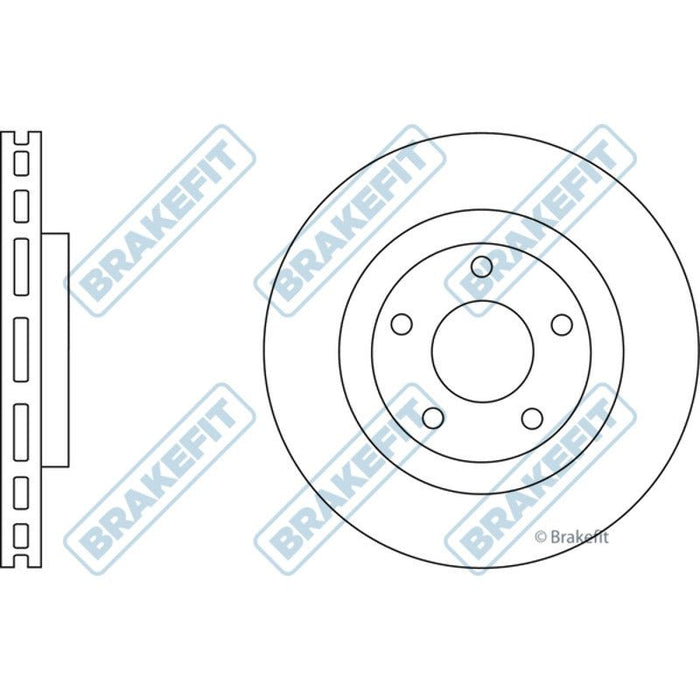 Apec Brake Disc Front Fits Chrysler Sebring Citroen C4 Dodge Avenger C Apec  - Town Parts