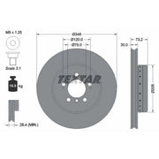 Textar 2 x Two-Piece Front Brake Disc Brake Discs 92266825