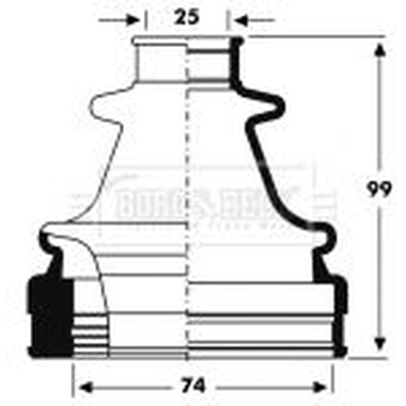 Borg & Beck Drive Shaft Bellow Kit Front Left BCB2798