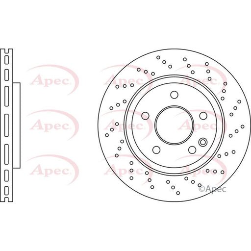 Apec Brake Disc Front Fits Mercedes A Class Non Drilled Version Dsk2904 Apec  - Town Parts