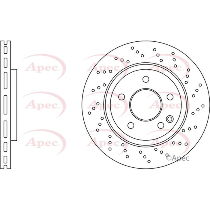 Apec Brake Disc Front Fits Mercedes A Class Non Drilled Version Dsk2904 Apec  - Town Parts