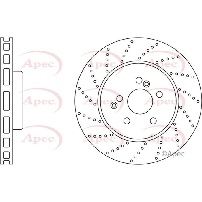 Apec Brake Disc Front Fits Mercedes C Class Cl S Slc Apec  - Town Parts